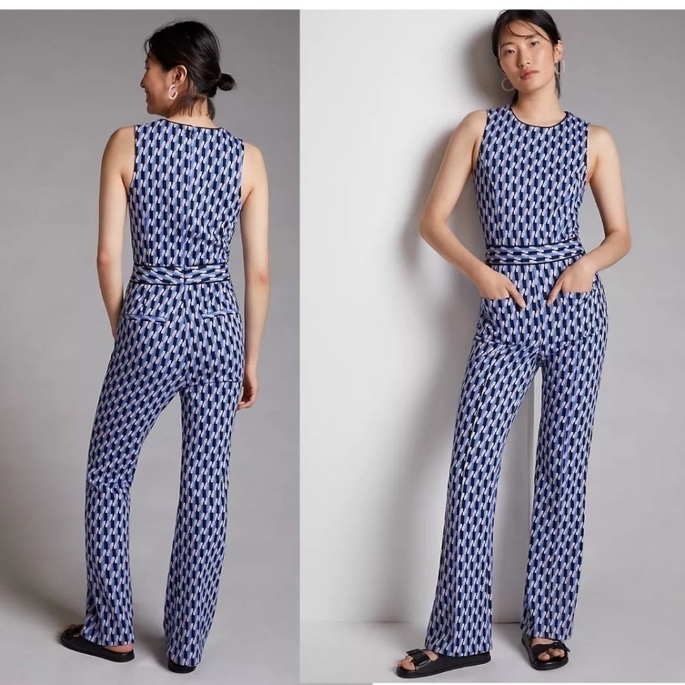 *NWT Maeve by Anthropologie Ponte Wide-Leg Jumpsuit